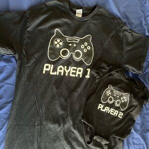 Matching Family Set Video Game Announcement Dad and Son/Baby